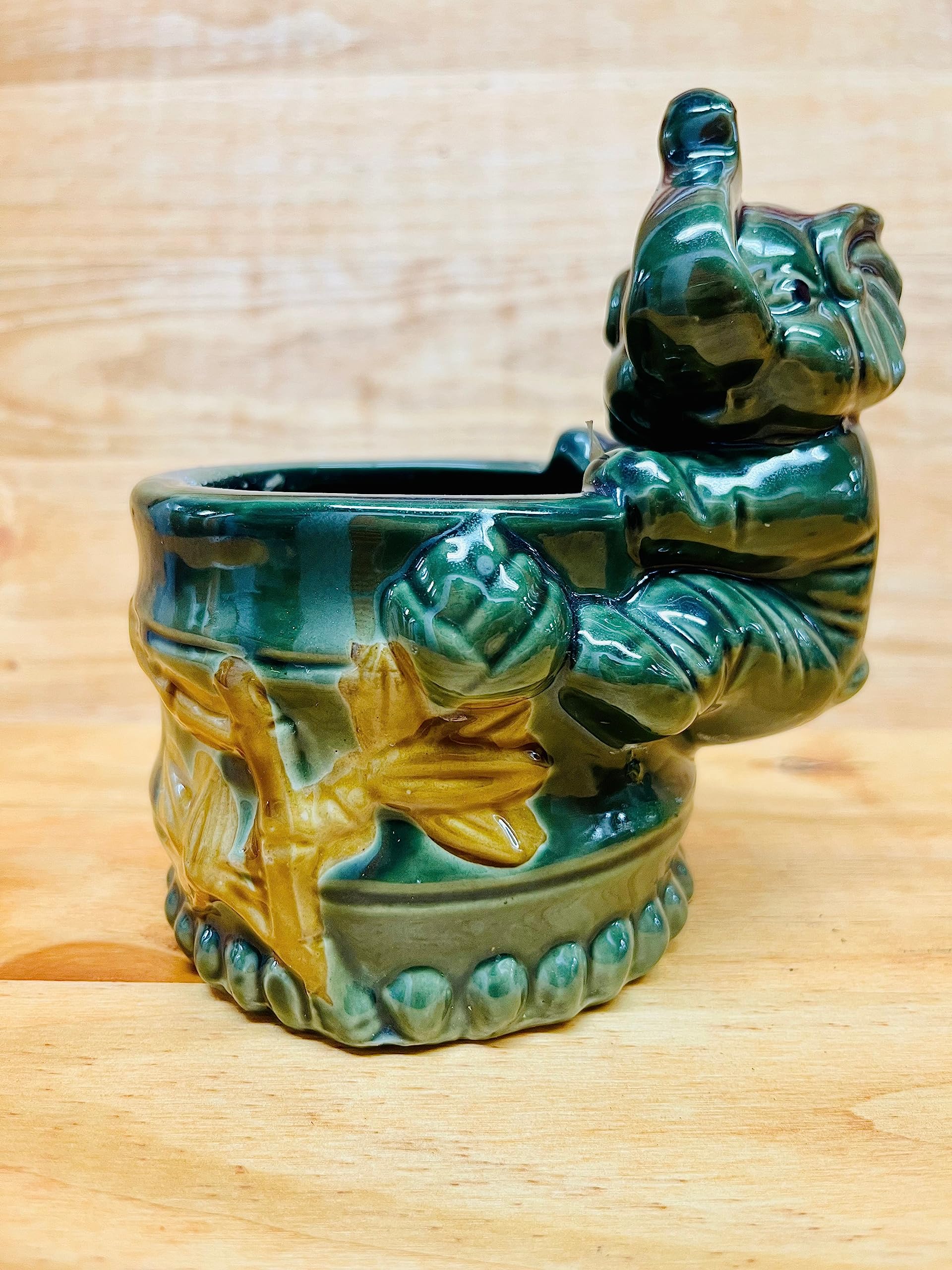 Happy Elephant Ceramic Vase for Lucky Bamboo Plants - Perfect Home Decor for Living Room, Office Desk & Feng Shui Gifts