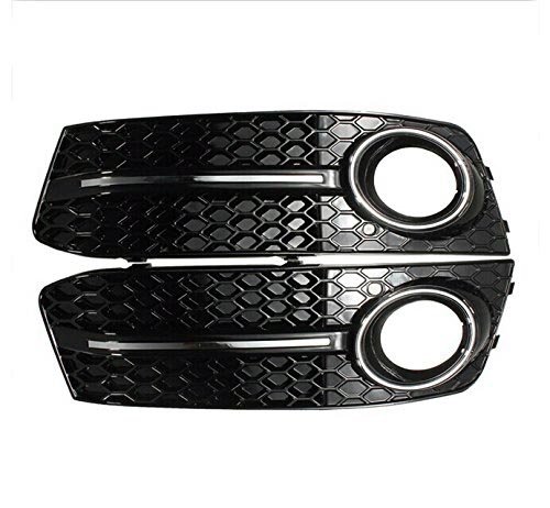 ABS Plastic Front Bumper Fog Light Grill Grilles for Audi A4 B8 (2009-2011) - S4 Style Upgrade - Replacement Parts 8K0807682 8K0807681 - Perfect for Car Modifications & Aesthetic Enhancements