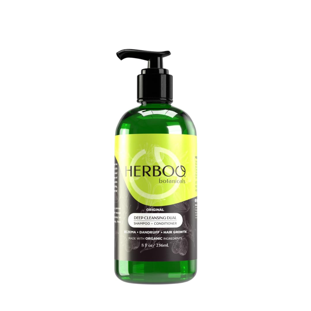 Organic Jamaican Botanicals 2-in-1 Shampoo & Conditioner Set - Natural Hair Care for Curly, Dry & Damaged Hair - Sulfate Free & Vegan for Daily Moisturizing & Scalp Nourishment