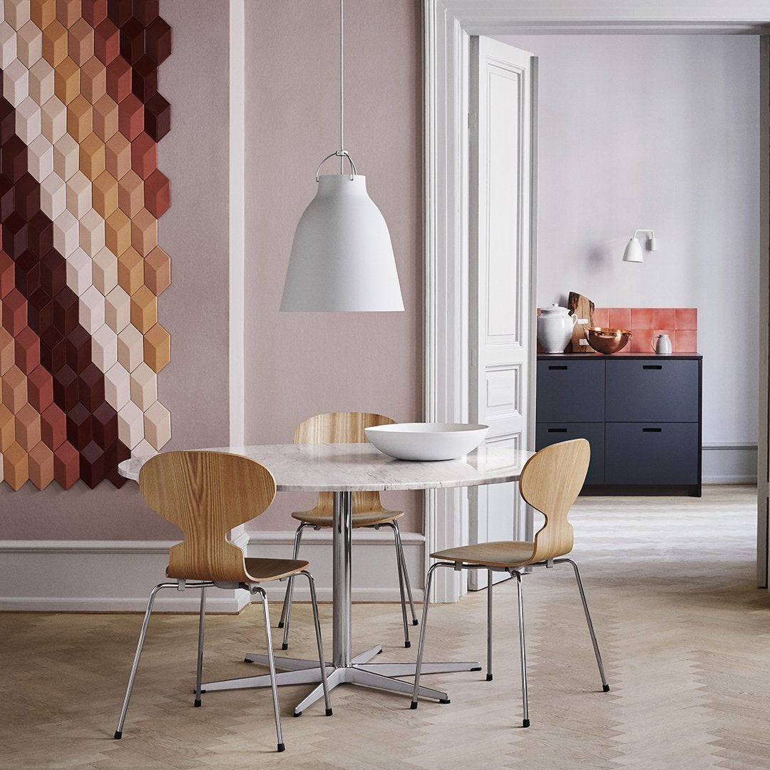 Ant Chair 3101 - Clear Lacquered Stackable Dining Chair | Modern Scandinavian Design for Home, Office & Cafe Use