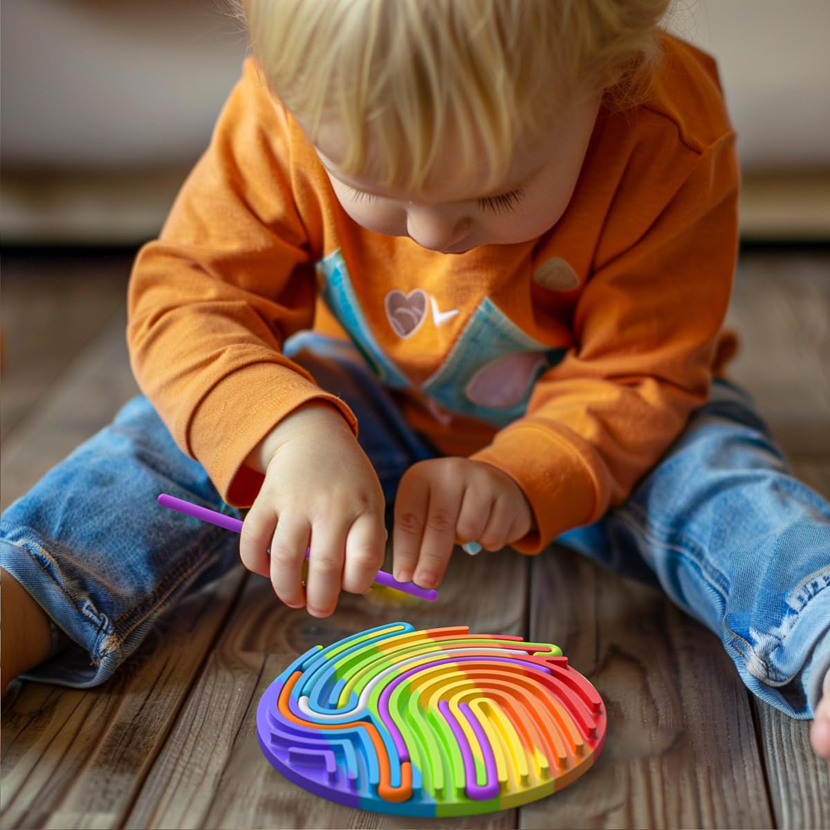 Sensory Fidget Ball Toys for Stress Relief & Anxiety - ADHD Autism Sensory Toys for Kids & Adults - Travel Essential for Airplane & Office Use - Calming Sensory Activity Board Ball for Focus & Relaxation