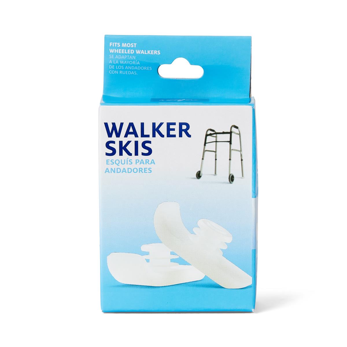 Medline Ski Glides for Walkers - Non-Slip Walker Accessories for Seniors & Mobility Aid - Ideal for Indoor & Outdoor Use on Hard Floors & Carpet