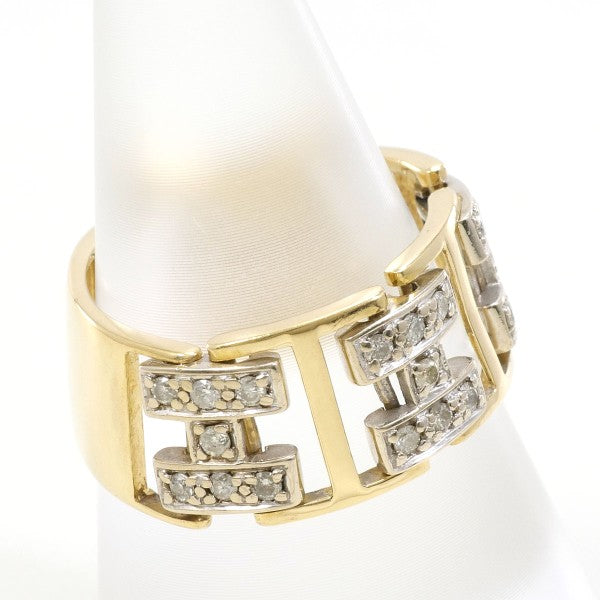 18K Yellow Gold & White Gold Diamond Ring for Women - Elegant Wedding, Engagement, Anniversary Gift - Perfect for Proposals, Bridal Jewelry & Special Occasions