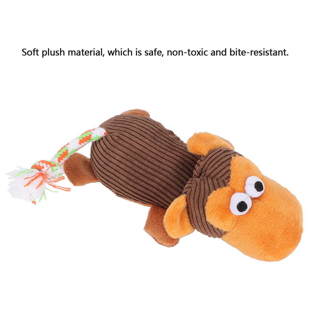 Zerodis 2 Pack Squeaky Dog Toys - Durable Chew Toys with Squeakers, Soft Plush Duck & Monkey Puppy Toys for Teething, Small, Medium & Large Dogs - Perfect for Playtime, Training & Anxiety Relief