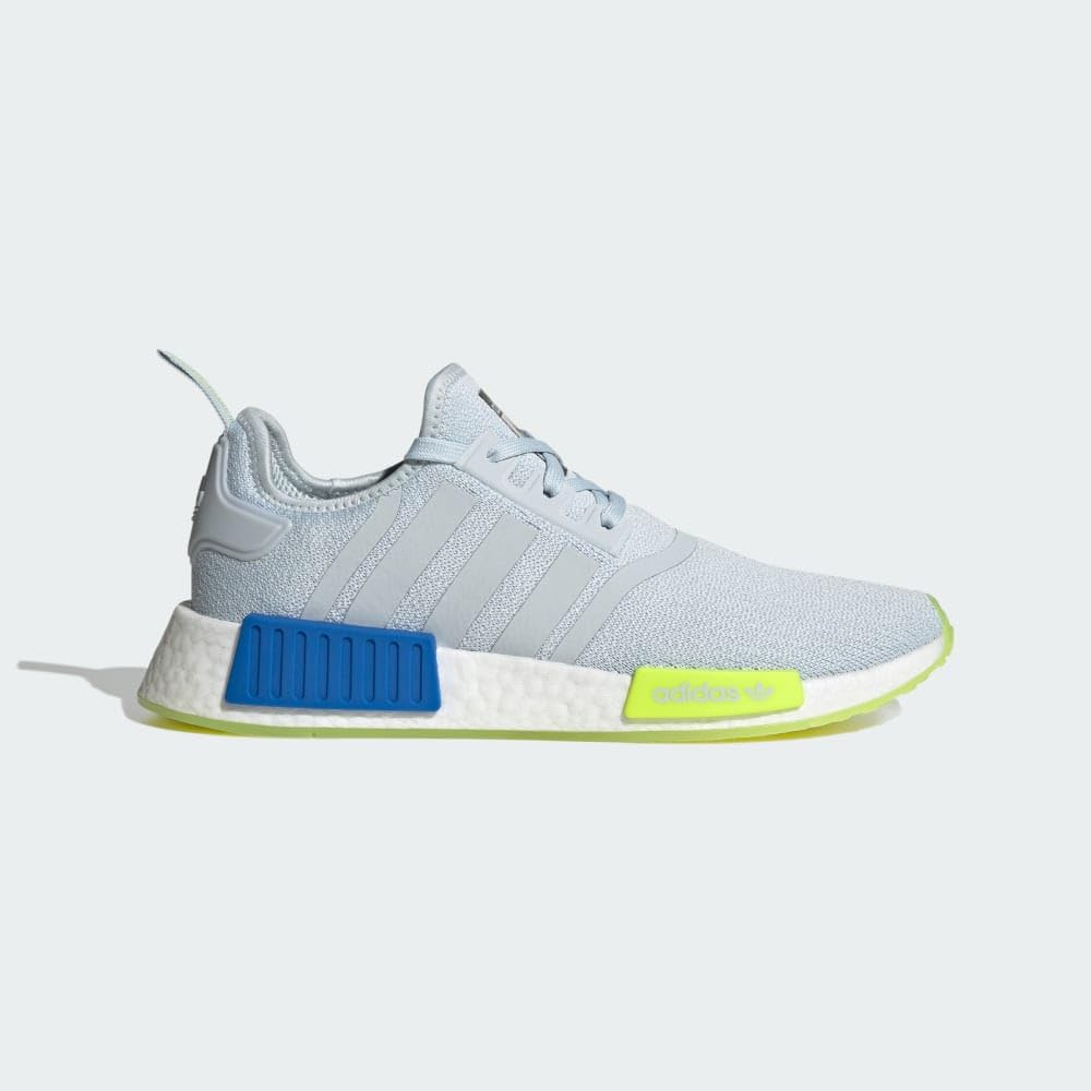 adidas Men's NMD R1 Running Shoes - Light Blue & Black Primeknit Sneakers for Jogging, Gym Workouts & Streetwear Fashion