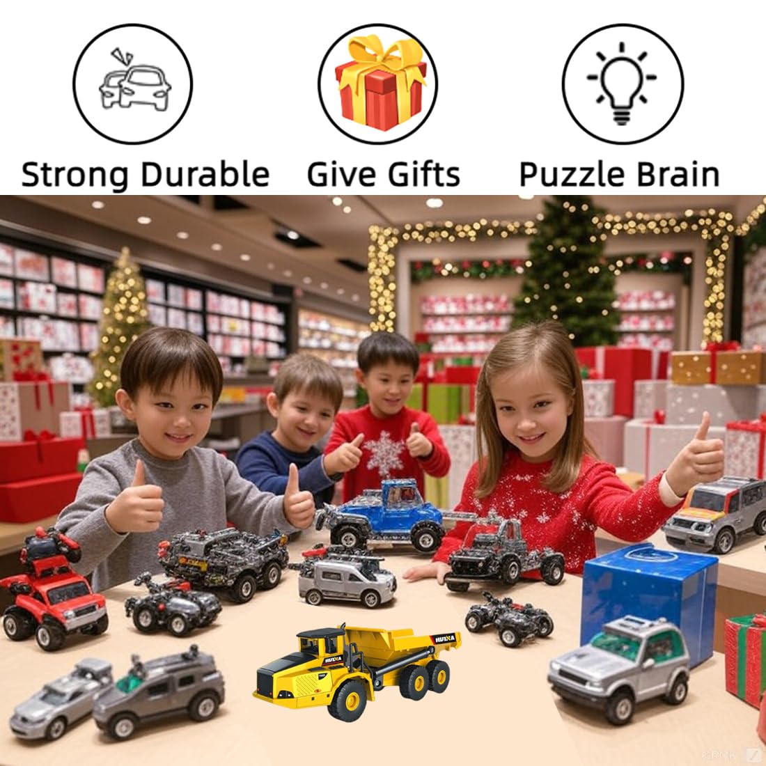 Sturdy Metal Dump Truck Toy for Kids - Durable Construction Vehicle Model for Indoor & Outdoor Play - Perfect Sandbox & Beach Toy for Pretend Play - Great Birthday Gift for Boys & Girls - Ideal for Construction Site Role Play & Backyard Adventures