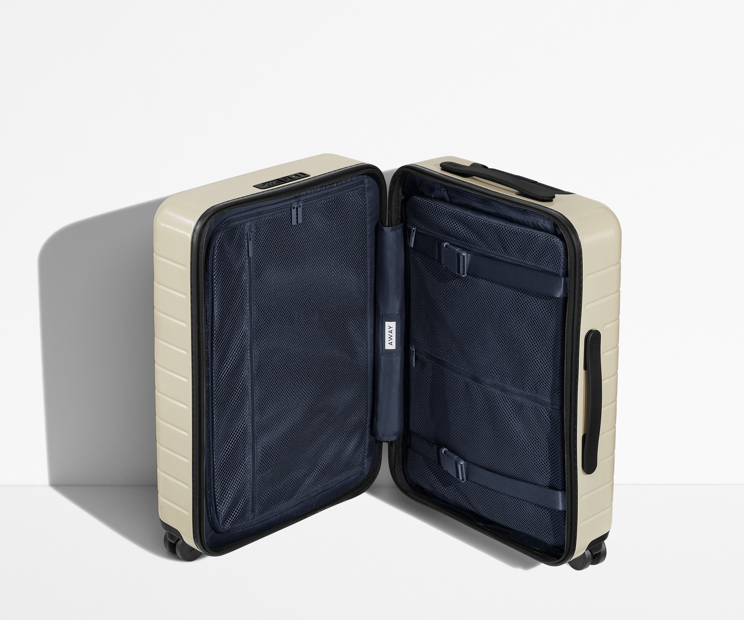 Salt White Gloss Carry On Luggage - Lightweight & Durable Suitcase for Air Travel, Business Trips & Weekend Getaways
