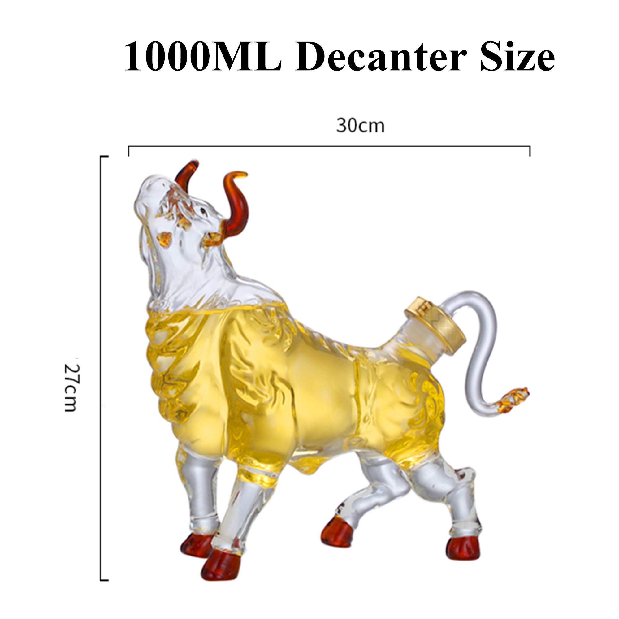 2021 Year of the Ox Zodiac Bull Decanter - 1000ML Chinese New Year Decorative Gift for Home Dining Table, Bar & Party Decorations - Perfect for Holiday Celebrations, Housewarming & Festive Gatherings