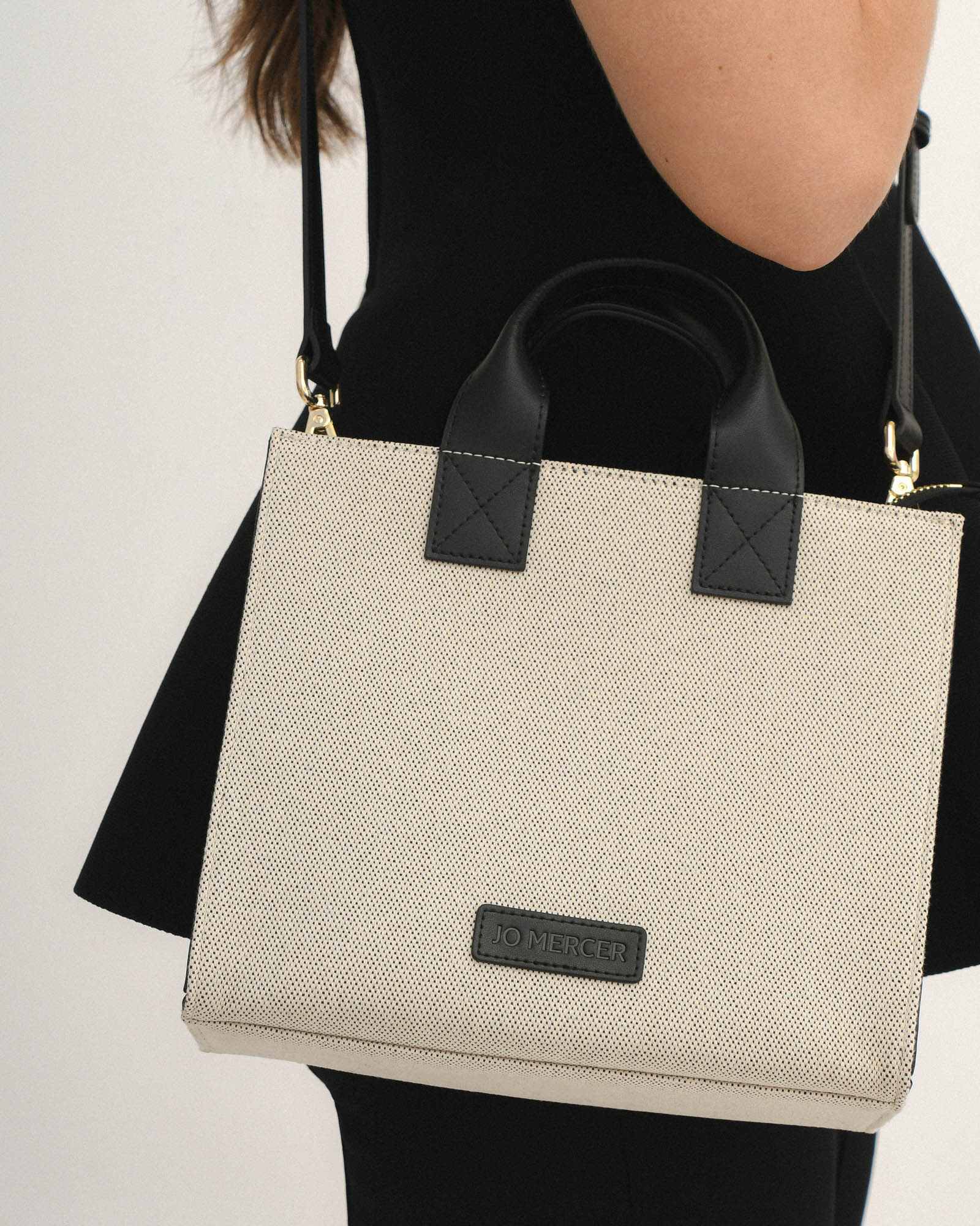 Andres Mini Tote Bag - Genuine Black Leather Crossbody Purse for Women | Perfect for Work, Travel & Everyday Use