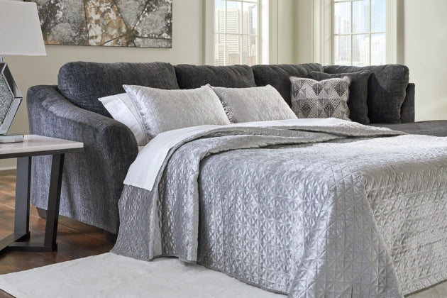 Biddeford 2-Piece Sleeper Sectional Sofa with Right-Hand Facing Chaise - Convertible Sleeper Couch for Small Spaces & Guest Rooms