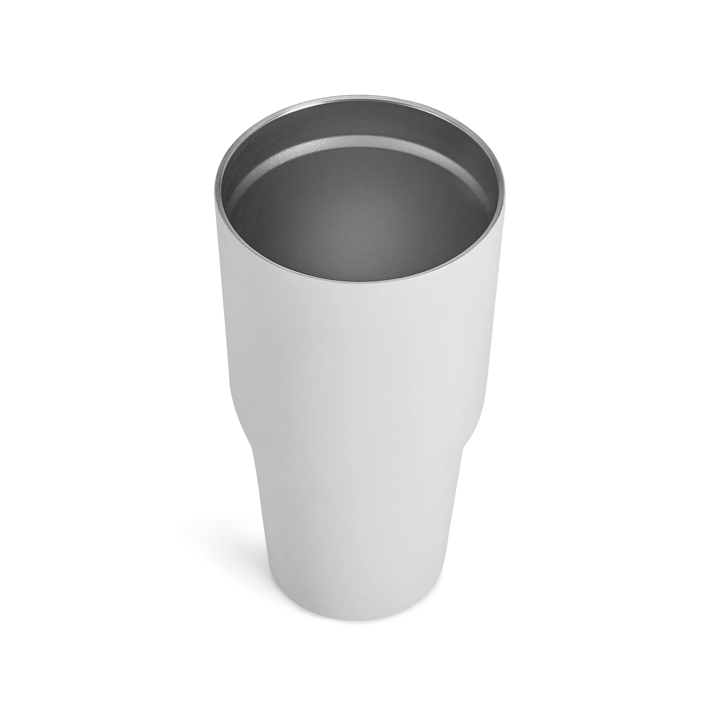 Makerflo 30 oz White Powder Coated Tumbler - 25 Pack with Lid & Straw | Laser Engravable, UV DTF, Epoxy & Vinyl Ready | Perfect for DIY Gifts, Customization & Personal Projects | Great for Office, Party Favors & Promotional Events