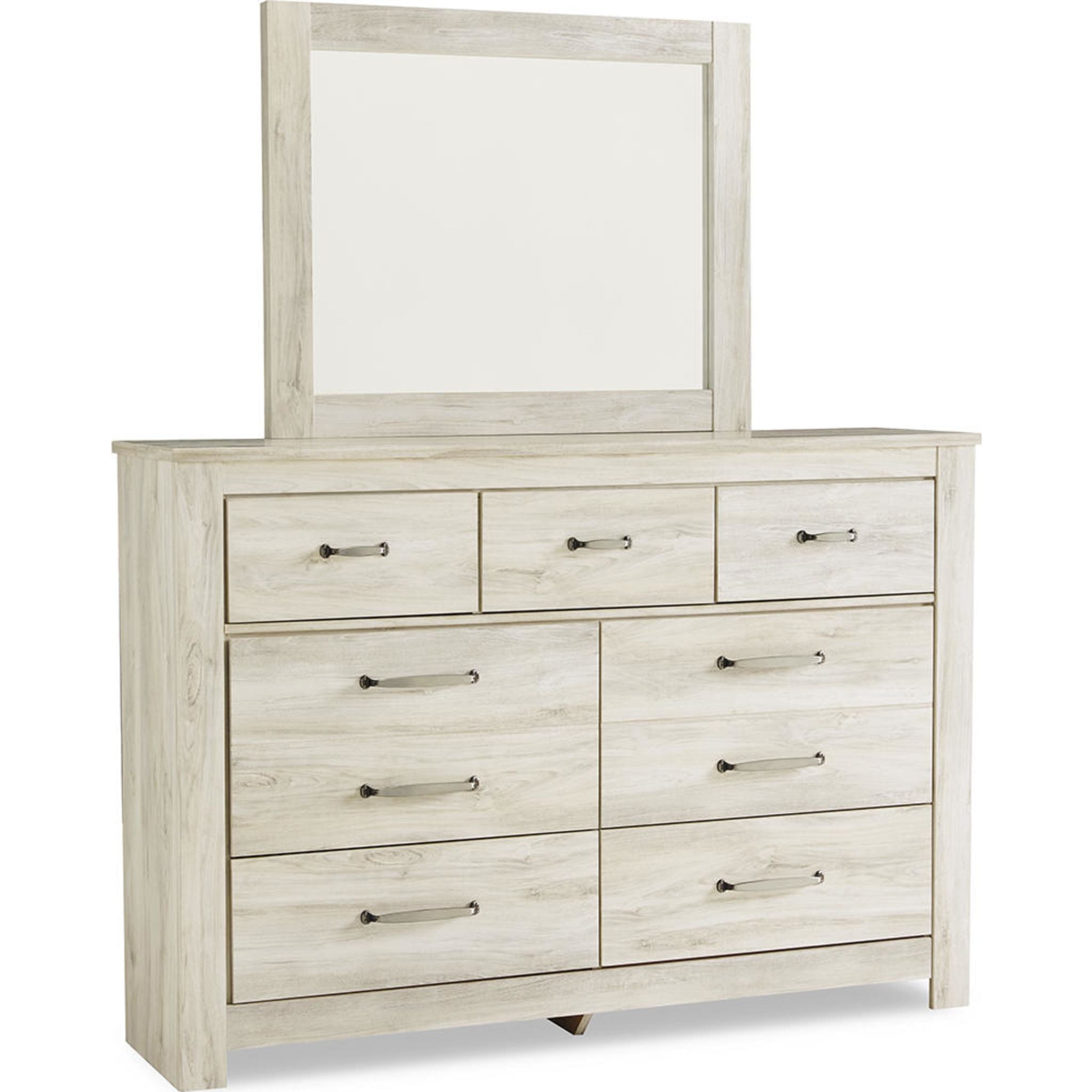 Bellaby 6-Piece King Size Storage Bedroom Set in Whitewash Finish - Perfect for Master Bedrooms and Spacious Guest Rooms
