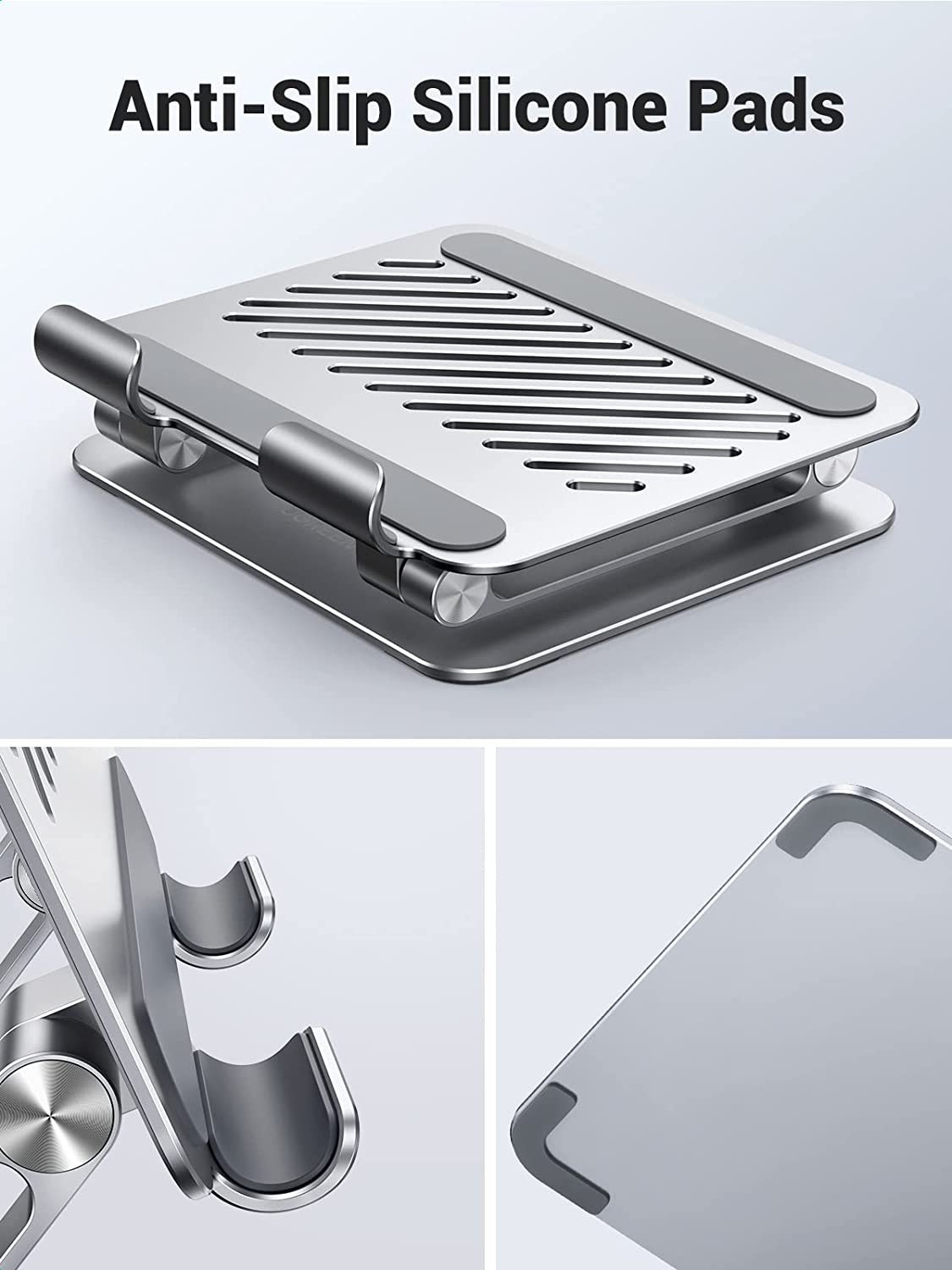 UGREEN Adjustable Tablet Stand Holder - Foldable & Portable Phone Stand for iPad, iPhone, Samsung - Perfect for Desk, Bed, Kitchen & Office Use
