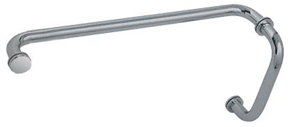 CRL BM Brushed Nickel 8-Inch Cabinet Pull Handle and 18-Inch Towel Bar Set with Metal Washers - Perfect for Bathroom, Kitchen, and Closet Hardware Upgrade