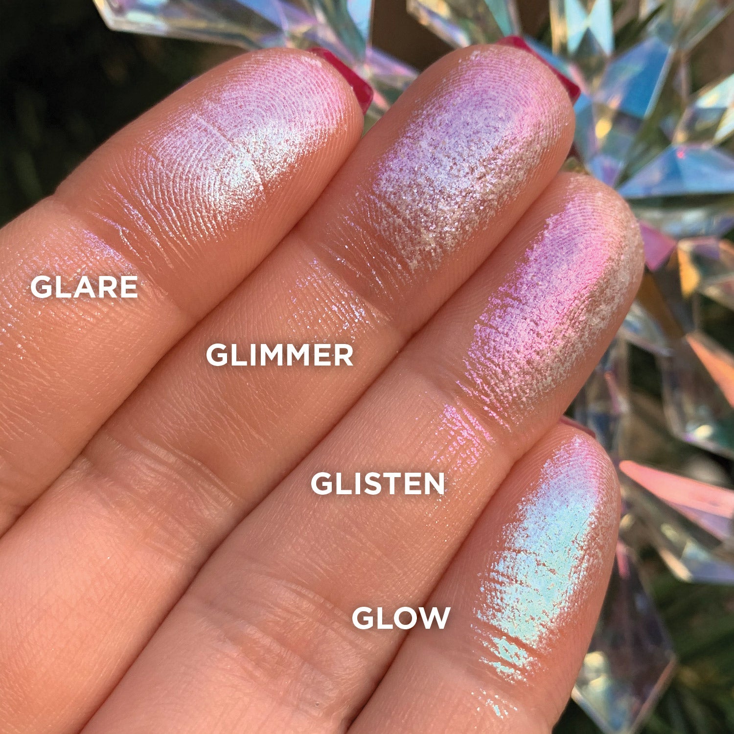 Multichrome Glitter Eyeshadow - Iridescent Shimmer Makeup for Party & Festival | Glow in The Dark for Night Out & Cosplay