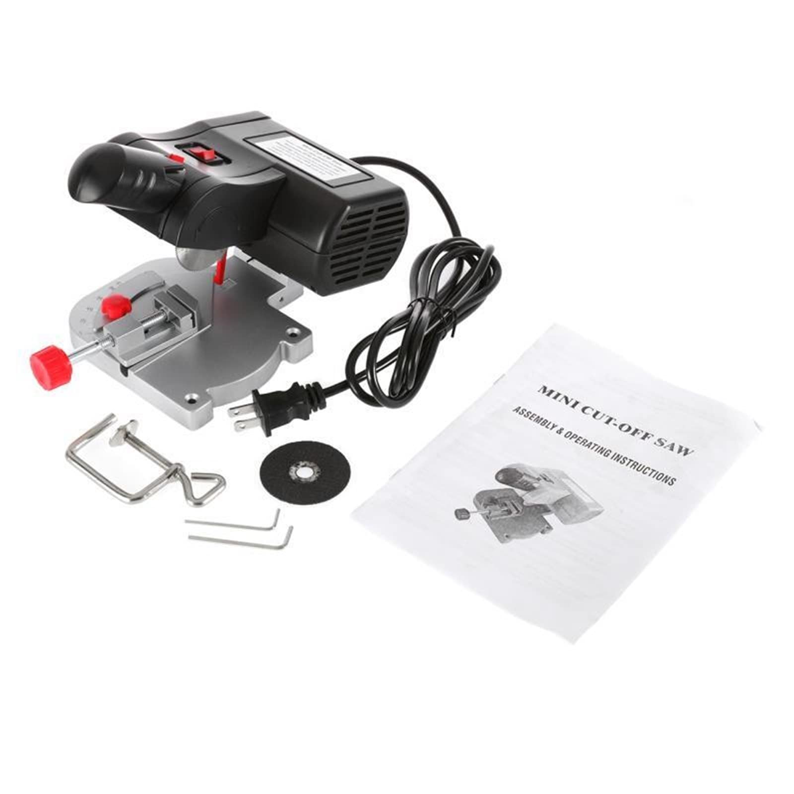 Electric Trim Router Mini Cutting Machine - Steel Blade Bench Saw for Metal, Wood & Plastic | Adjustable Miter Gauge, Sturdy DIY Tool | Perfect for Woodworking, Metal Crafting & Home Renovation Projects