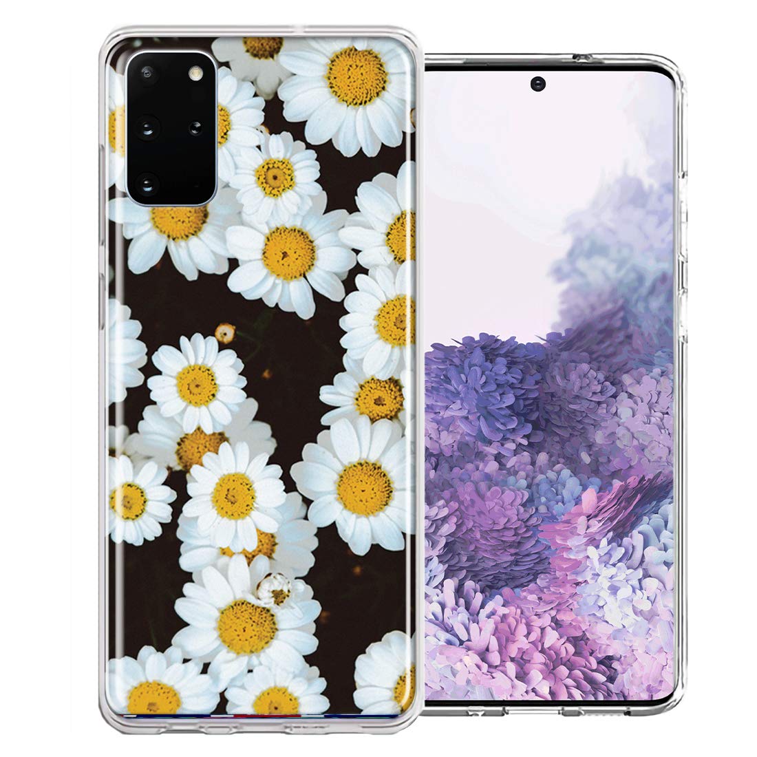 Cute Daisy Flower Design Double Layer Protective Case for Samsung Galaxy S20 - Perfect for Everyday Use, Work & Travel