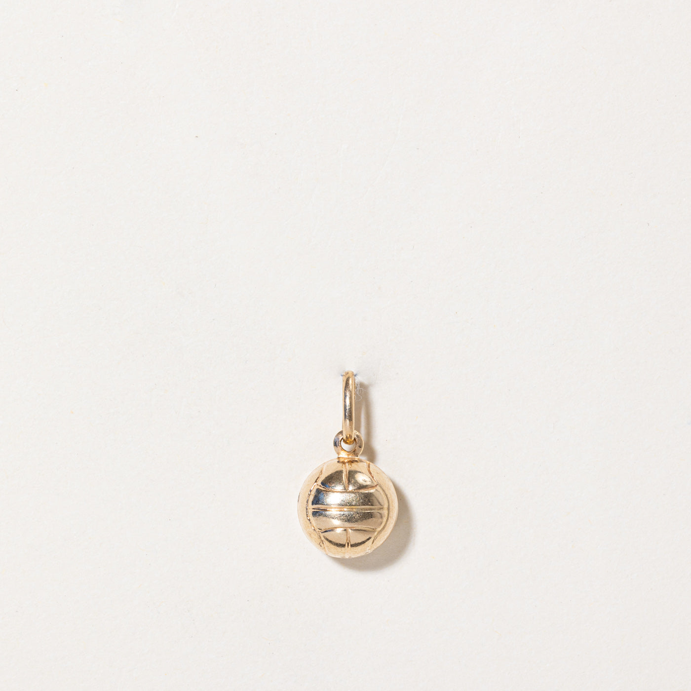 14K Yellow Gold Volleyball Charm Pendant - Dainty Sports Jewelry for Women & Girls - Perfect Gift for Volleyball Players, Coaches & Fans - Great for Games, Practices & Everyday Wear