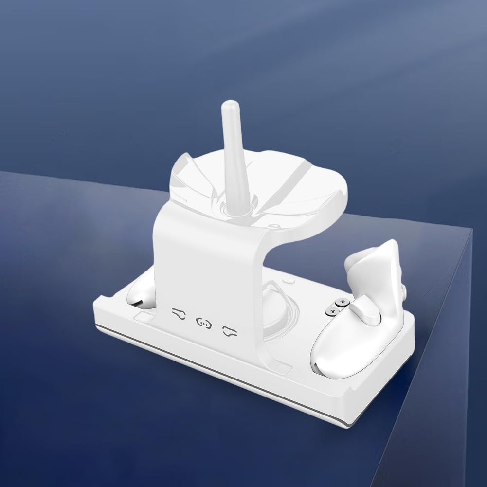 Junerain USB-C 5V Charging Station with LED Indicator - Simultaneous Charging Dock for Meta Quest 3 & Headphones - Fast Charging Hub for Gaming & VR Accessories | Perfect for Home, Office & Gaming Setup
