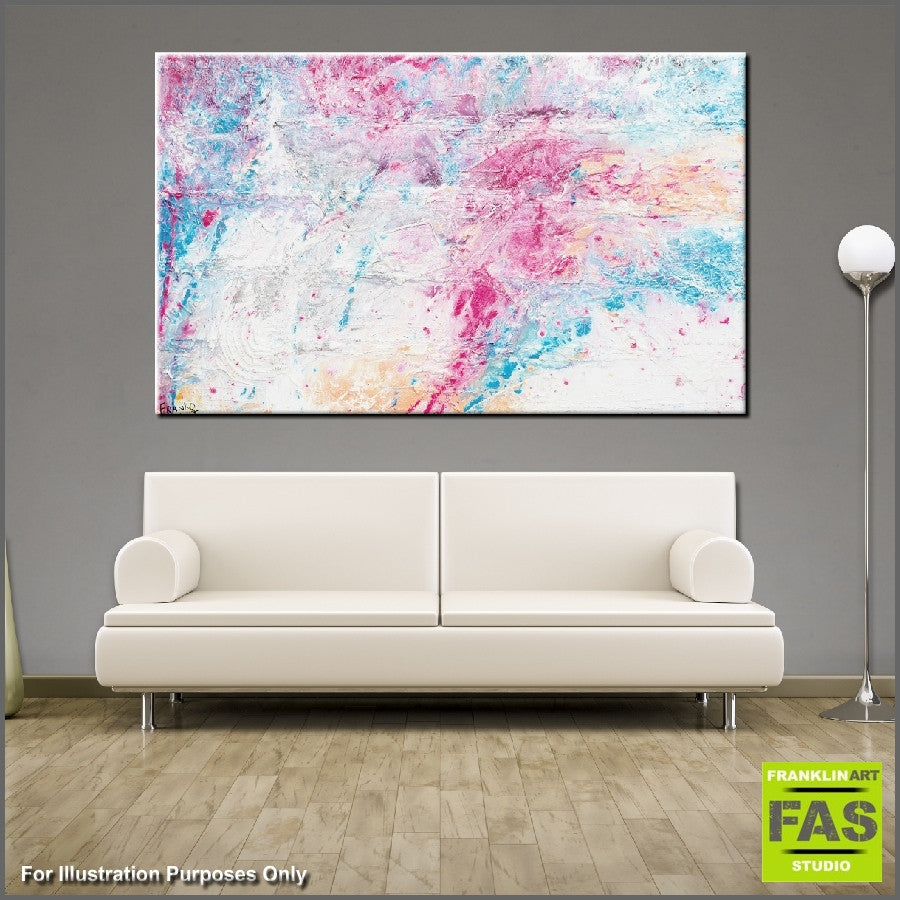 Inspirational Pink & Pastel Blue Wall Art - Perfect for Home Decor, Bedroom, Living Room & Office