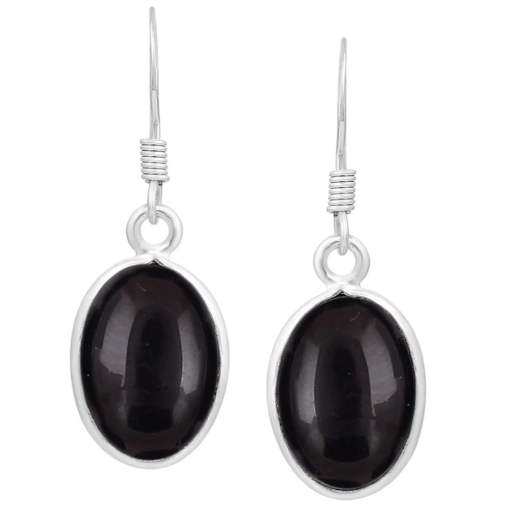 12.40Cts Oval Shape Natural Gemstone Dangle Earrings for Women - Handmade Bohemian Jewelry, Perfect Gift for Mom, Wife, Sister on Birthday, Anniversary & Women's Day - Elegant for Parties, Weddings & Daily Wear
