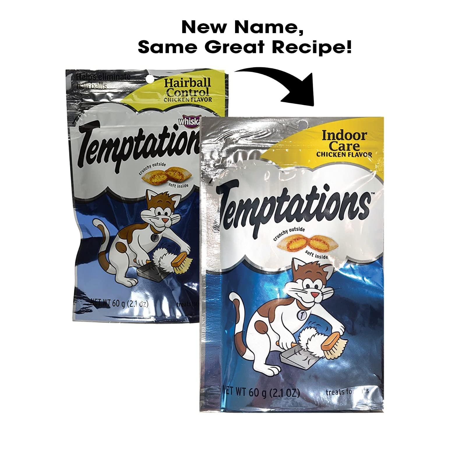 Temptations Hairball Control Cat Treats - Chicken Flavor (3-Pack) | Healthy Snacks for Indoor Cats with Hairball Issues | Perfect for Daily Feeding & Digestive Health