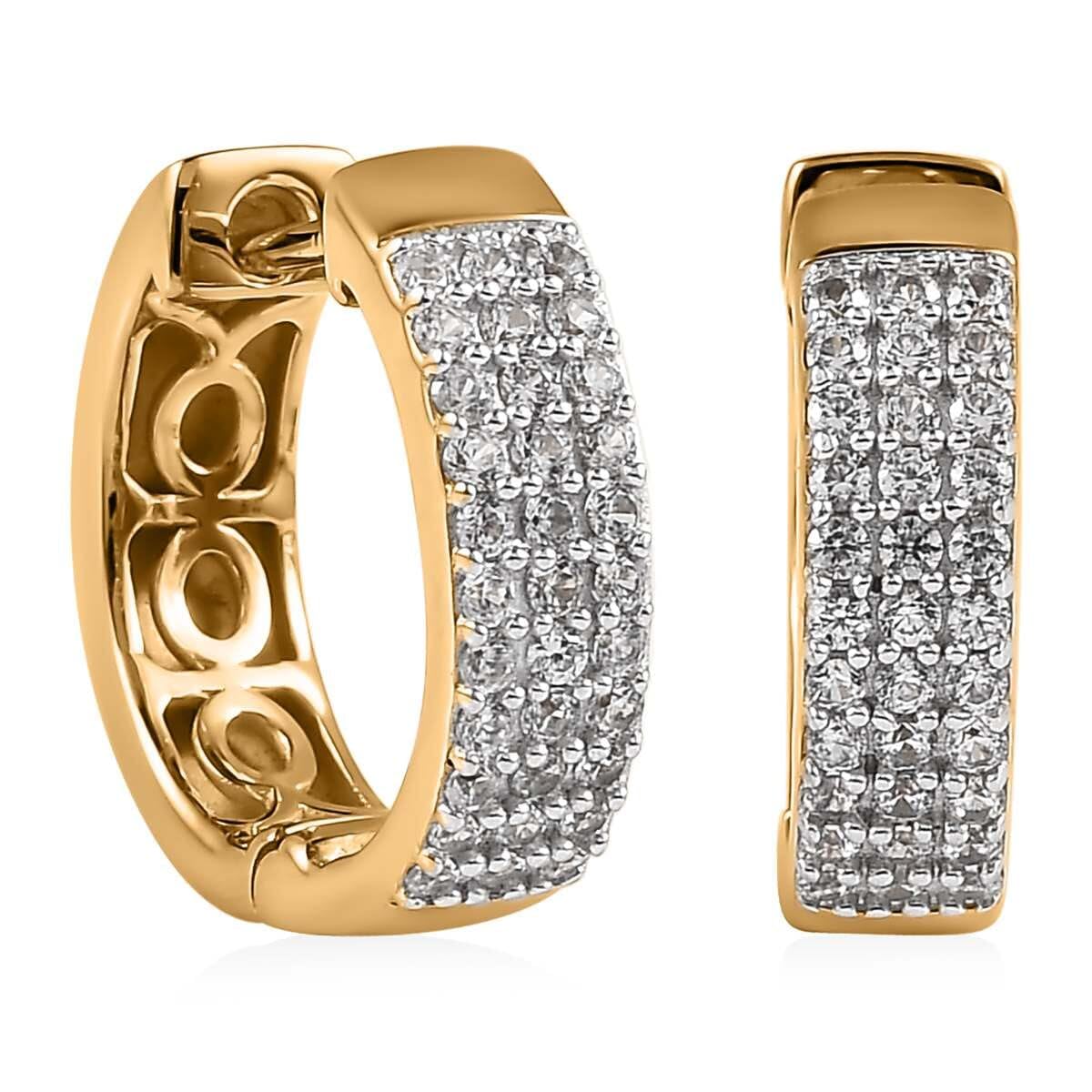 925 Sterling Silver White Zircon Hoop Earrings for Women | Elegant Jewelry Gift for Birthday, Anniversary & Special Occasions | Perfect for Parties, Weddings & Everyday Wear