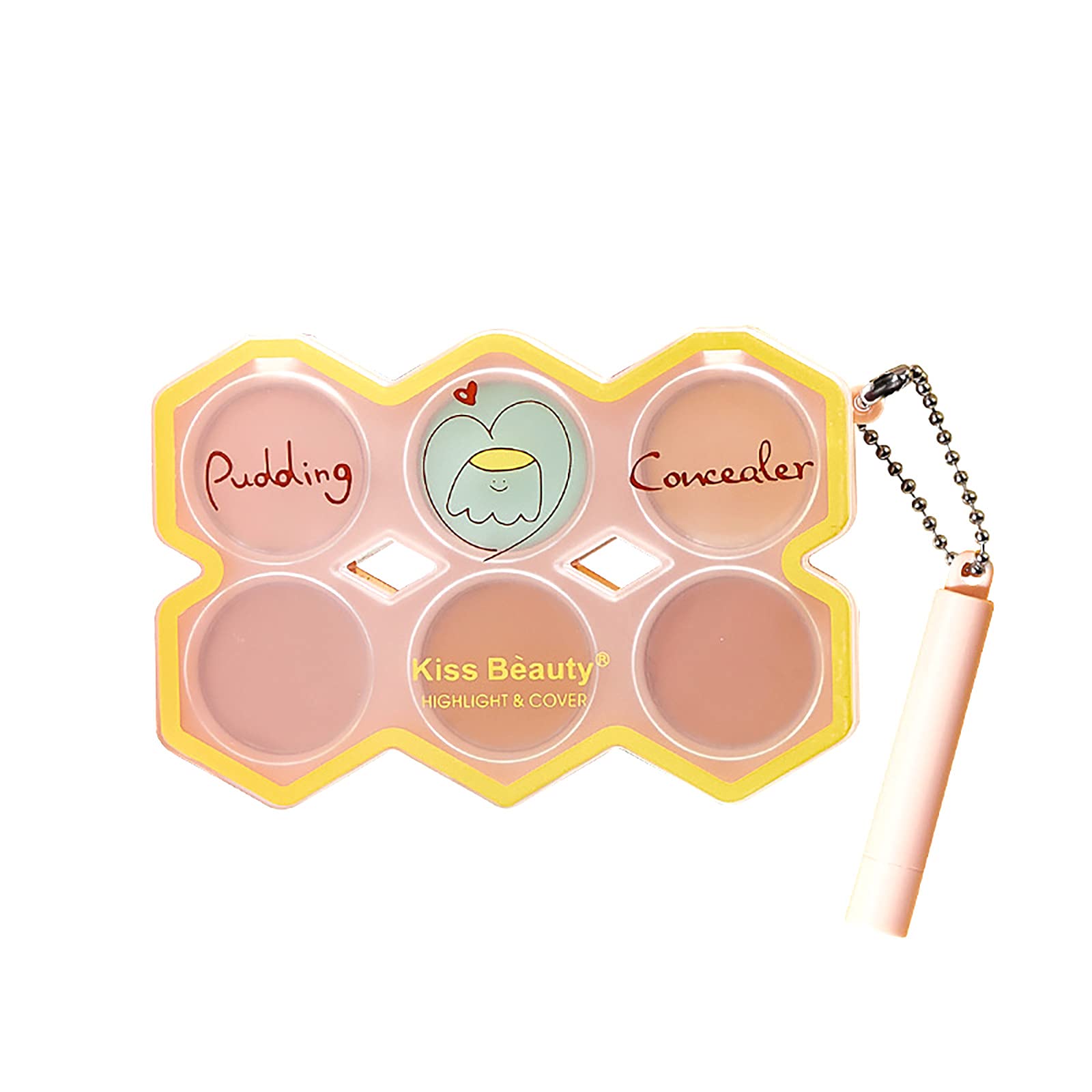 Dark Cover & Brighten-Up 6-Color Concealer Palette - Lightweight Full Coverage for Dark Circles & Blemishes (One Size) | Perfect for Makeup Artists & Everyday Natural Look