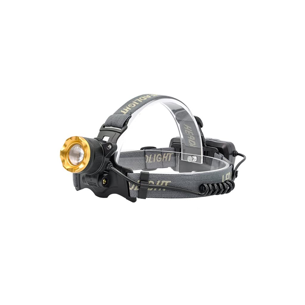 TONPOP Rechargeable Headlamp - 1000 Lumen LED Headlight with Long Battery Life, Adjustable Headband for Night Fishing, Mining, Camping & Outdoor Adventures (Black) - Perfect for Hiking, Hunting, and Emergency Use