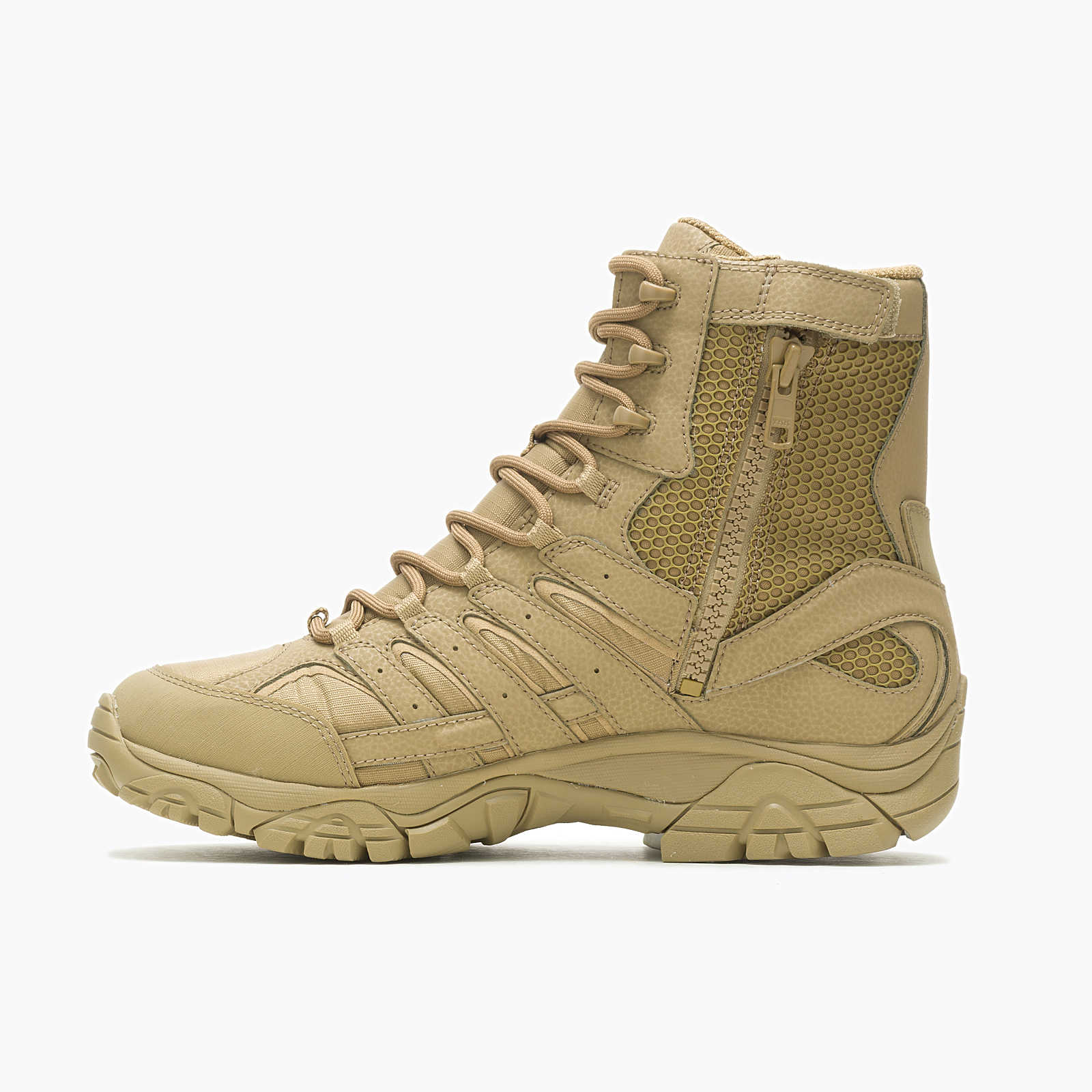 Moab 2 8 Men's Tactical Work Boots Waterproof - Coyote Brown for Outdoor Hiking, Construction & Military Use
