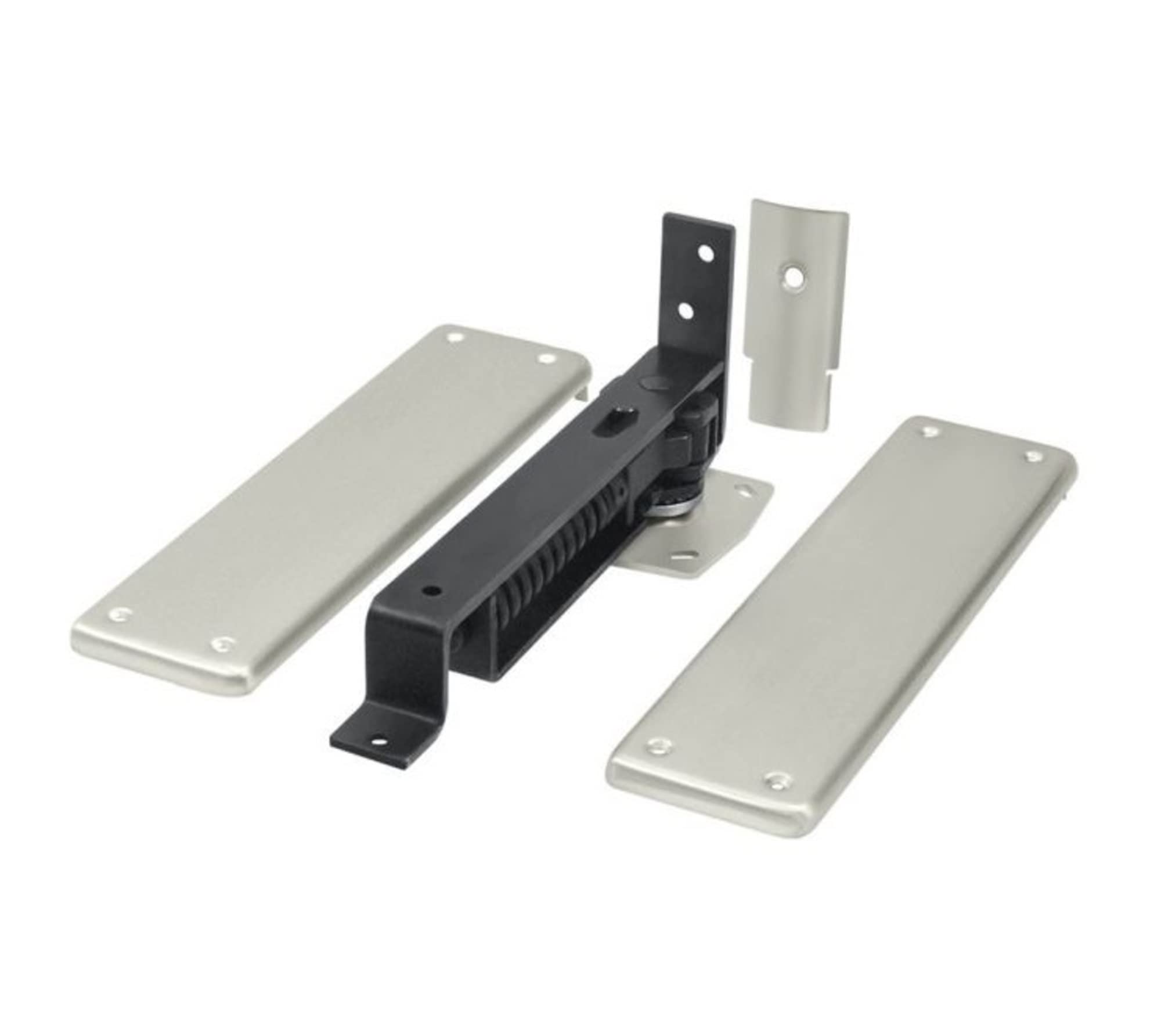 Deltana DASH95U15 Double Action Solid Brass Spring Hinge with Solid Brass Cover Plates - Heavy Duty Door Hardware for Interior & Exterior Doors, Cabinets, and Furniture