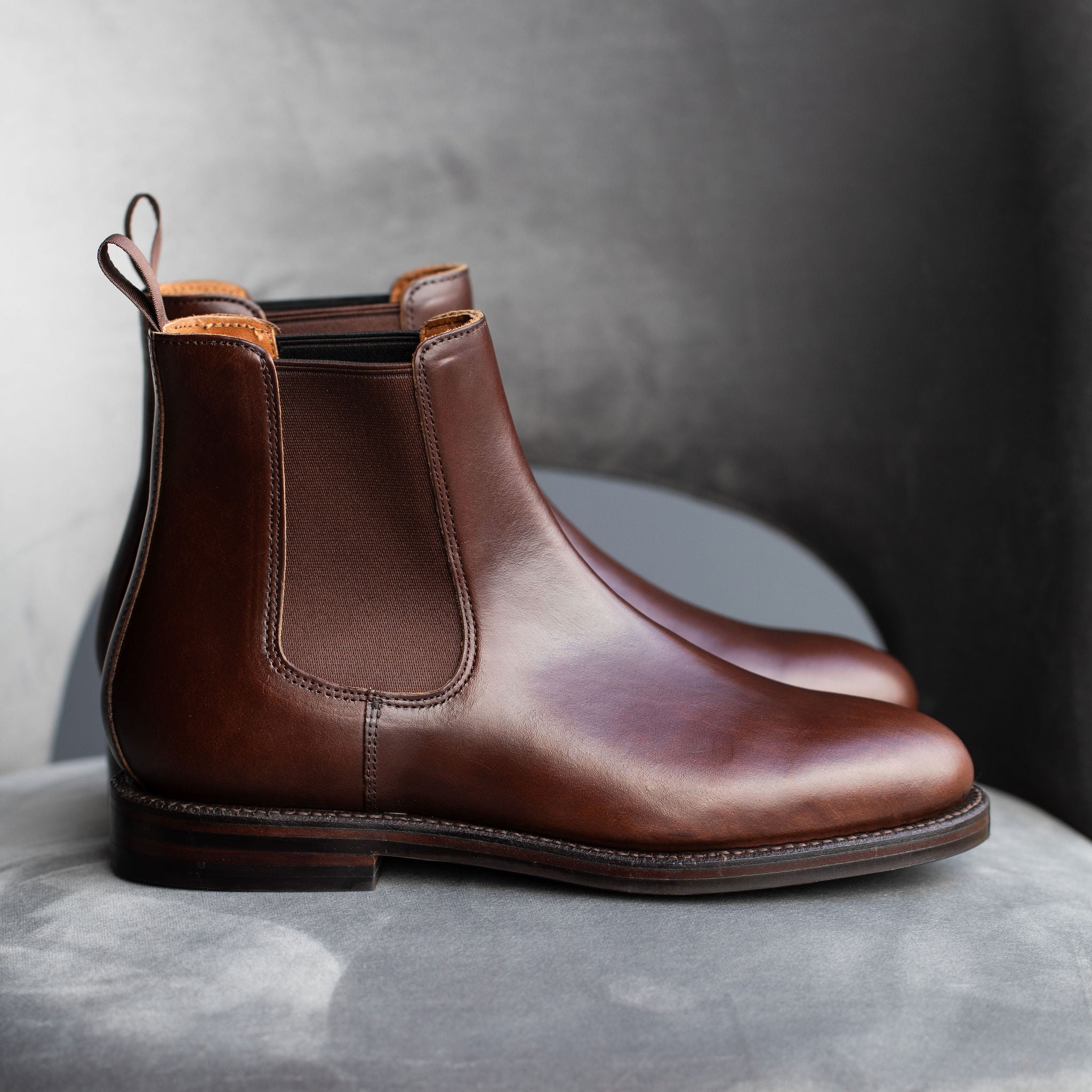 Josephine Women's Chelsea Boots - Genuine Chromexcel Leather, Crimson Red, Comfortable Ankle Boots for Casual & Work Wear - Perfect for Office, Outdoors & Daily Fashion