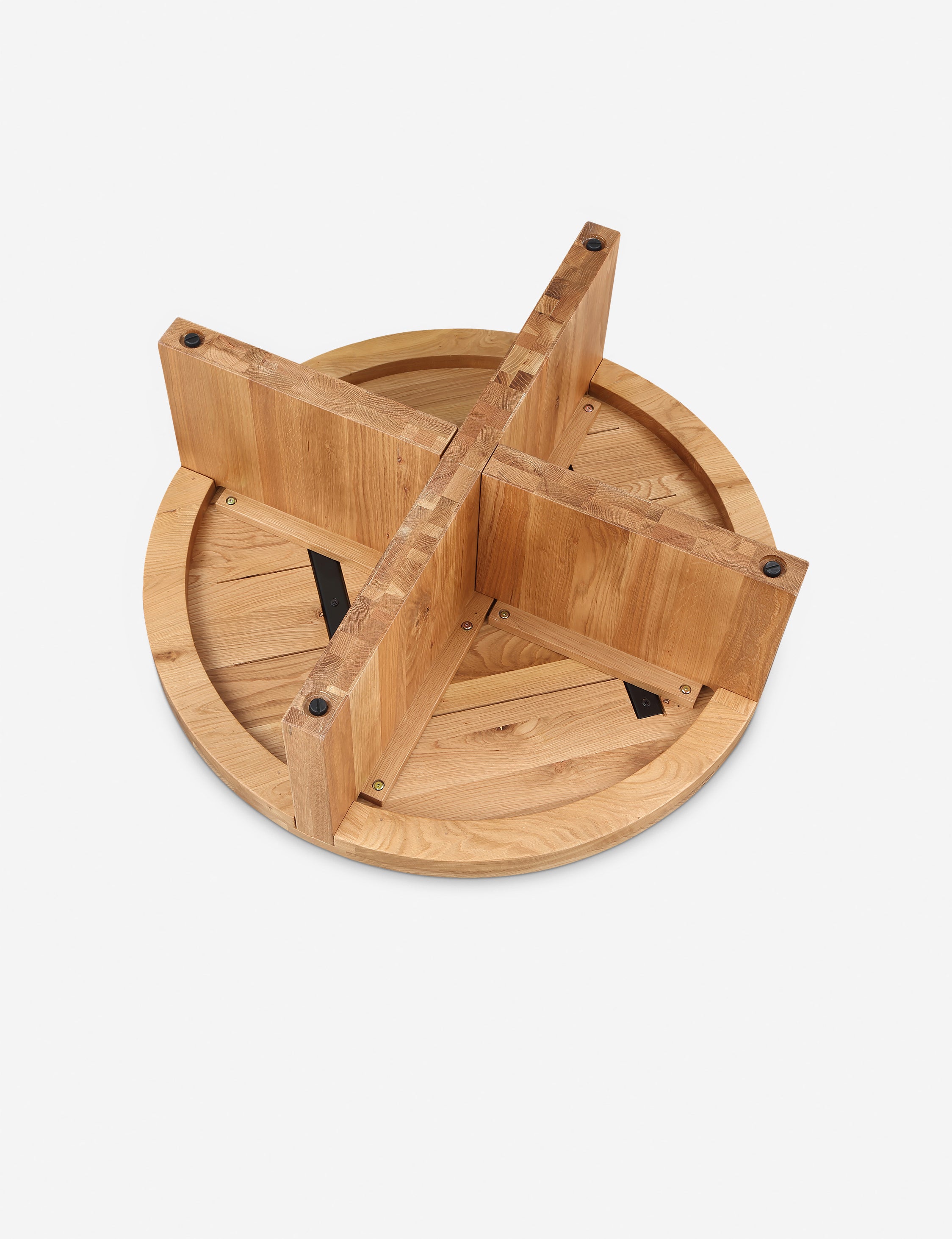 Modern Round Coffee Table - Solid Wood Living Room Center Table for Home Decor | Perfect for Small Spaces, Apartments & Cozy Gatherings