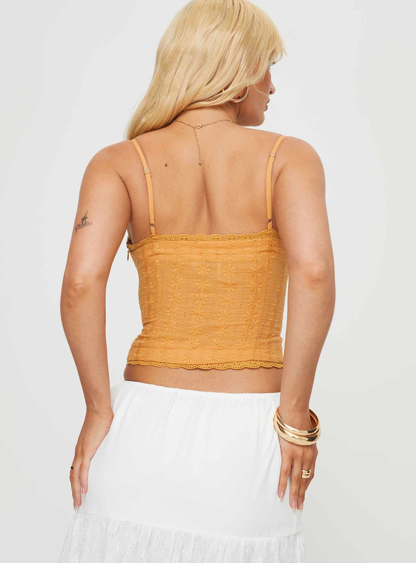 Amitri Orange Lace Up Women's Tops - Stylish & Comfortable for Casual Outings, Parties & Daily Wear