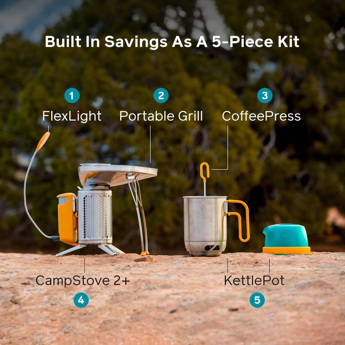 **CampStove Complete Cook Kit - Portable Camping Stove with Pots & Pans for Outdoor Cooking, Hiking & Backpacking | Perfect for Camping Trips, Picnics & Emergency Preparedness**