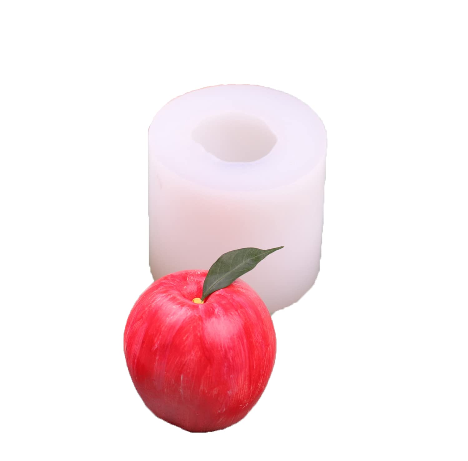 XALO Silicone Apple Candle Molds - DIY Fondant, Clay & Plaster Molds for Handmade Aromatherapy Candles, Cake Decorating, Halloween & Christmas Crafts - Perfect for Home Decor, Gift Making and Seasonal Celebrations