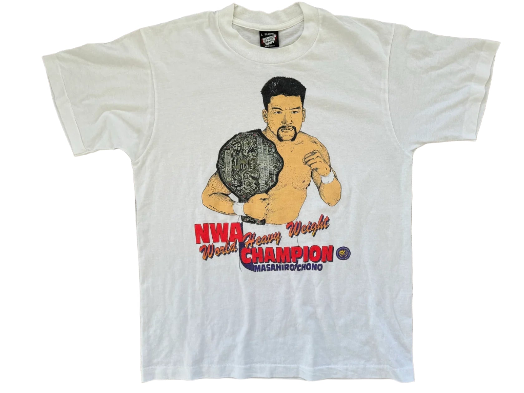 1992 NJPW Masahiro Chono NWA World Heavyweight Champion Vintage Wrestling T-Shirt - Perfect for Wrestling Fans, Collectors, and Retro Sports Apparel Enthusiasts