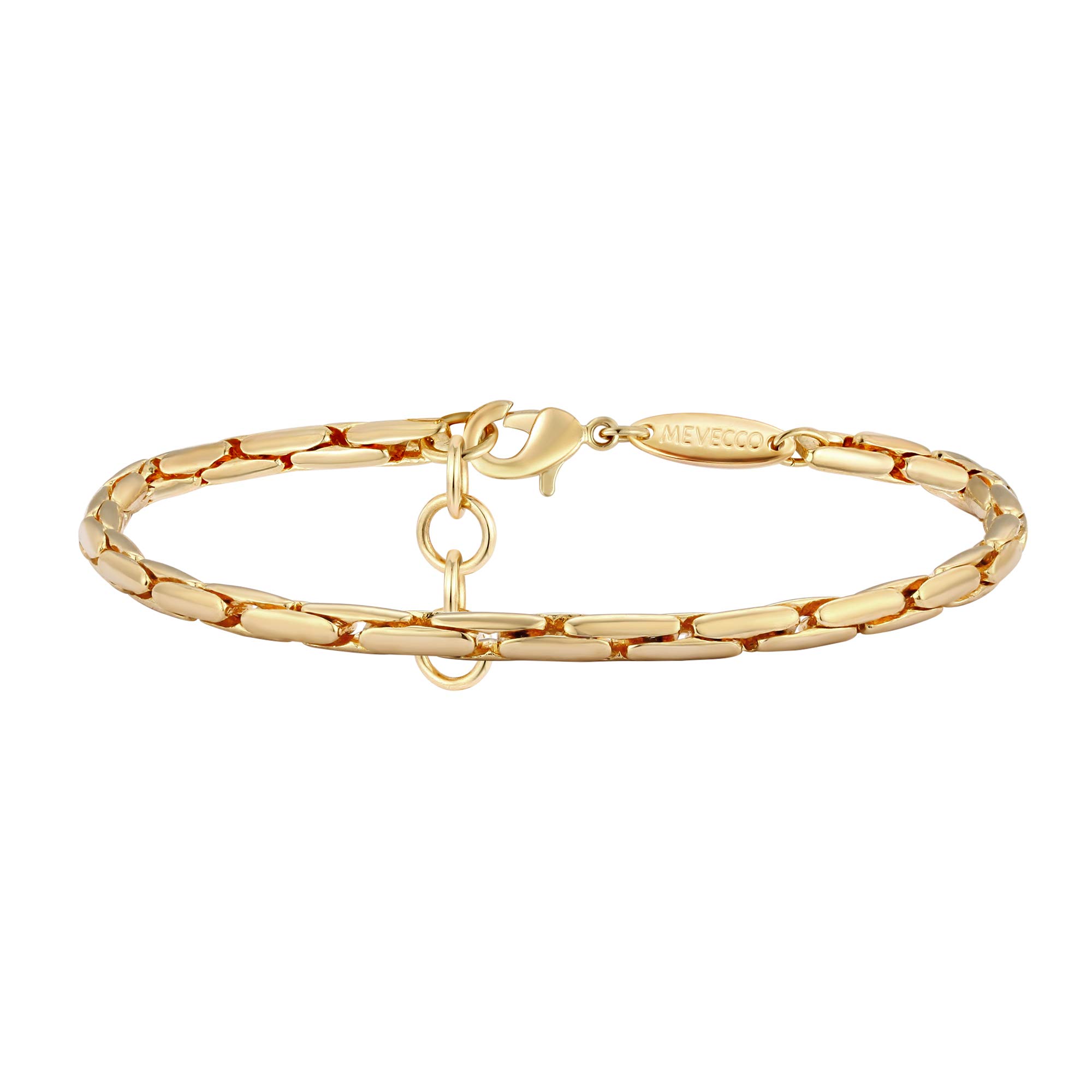 18K Gold Plated Chunky Bold Chain Bracelet for Women - Handmade Cuban Link Spiral Design with Diamond Cut, Cute Embossed Dainty Jewelry | Perfect for Parties, Date Nights & Everyday Wear