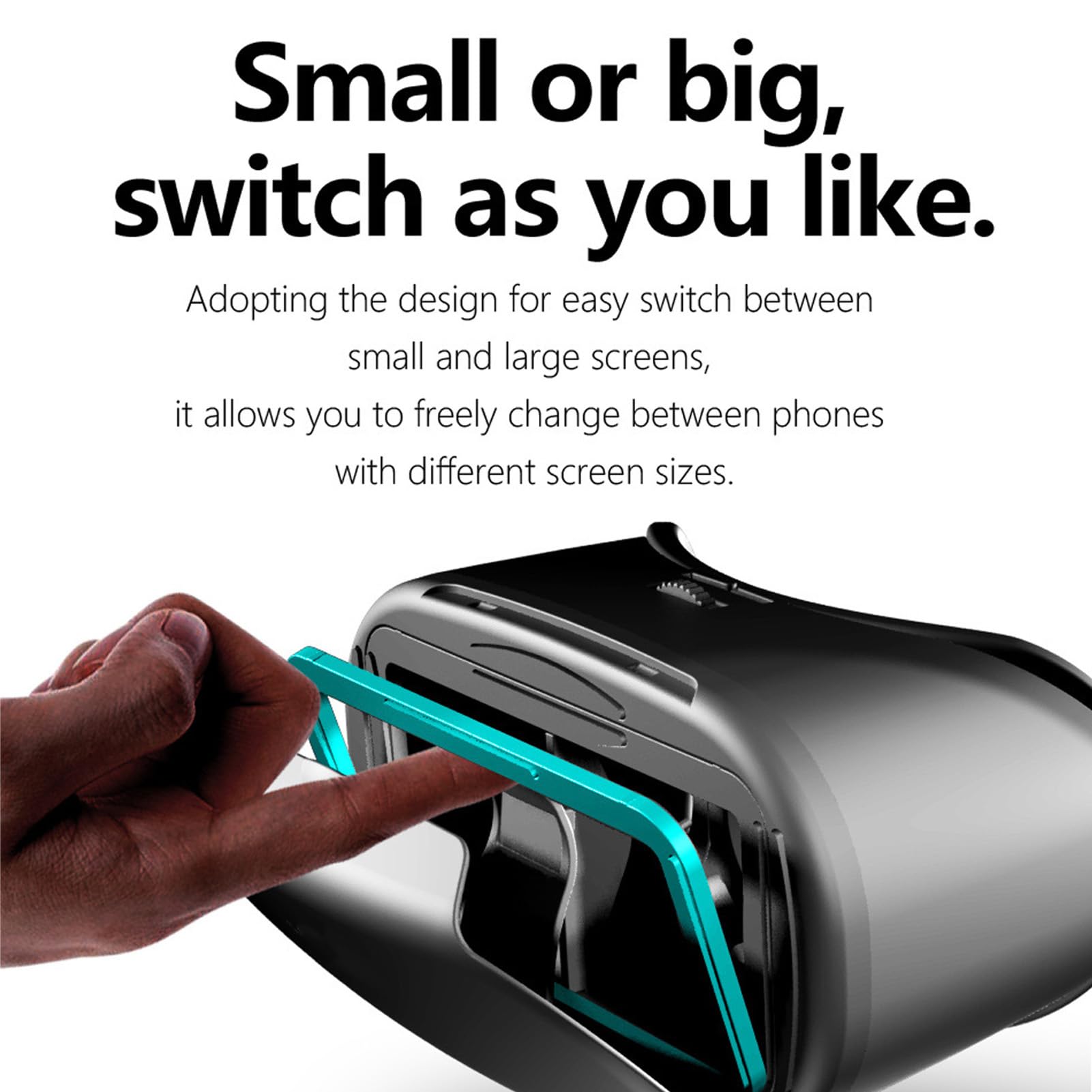 Adjustable VR Headset for Phones 5-7 Inch - Anti Blue Light 3D Virtual Reality Glasses for iOS & Android - Perfect for Mobile Gaming, Movies & Immersive Entertainment
