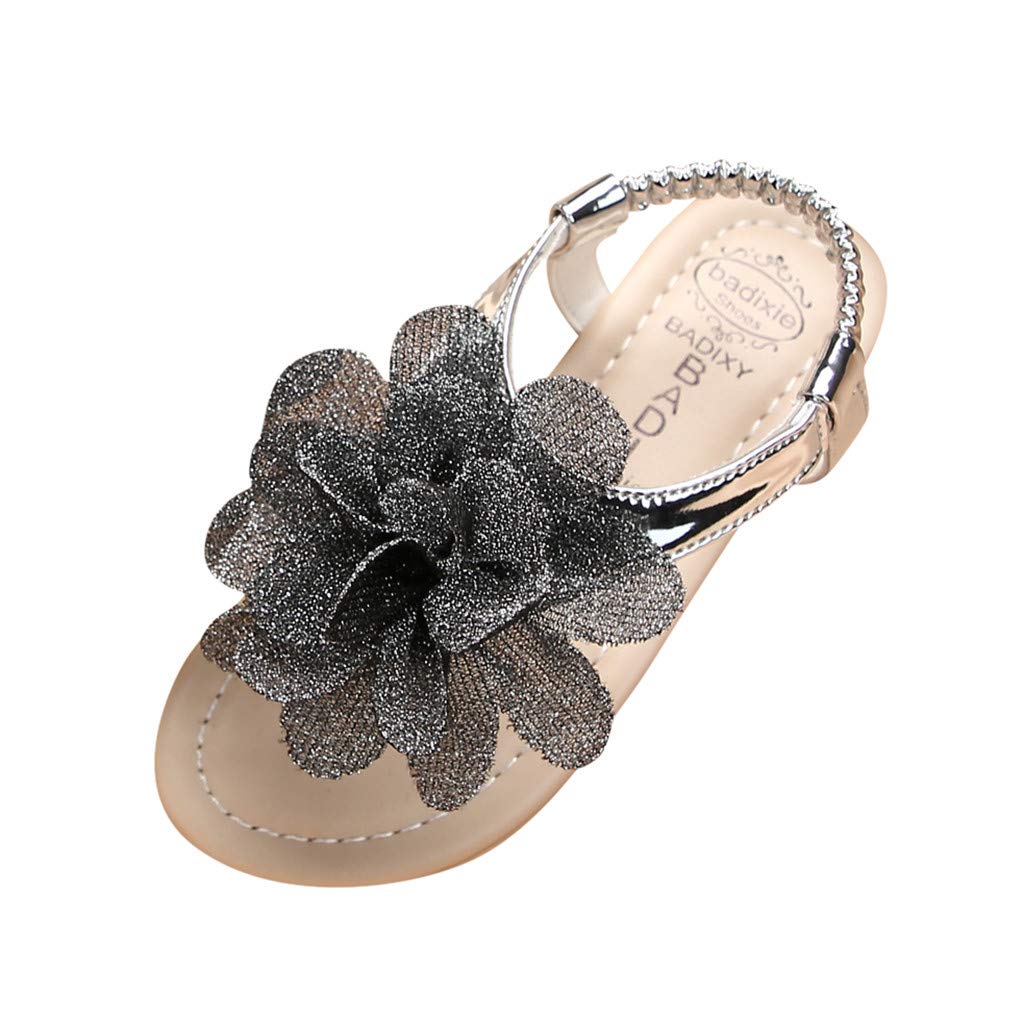 Baby Girl Flower Sandals - Gender Neutral Christening Shoes for Toddlers & Baptism