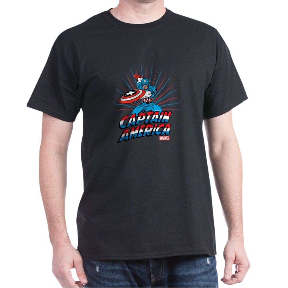 Captain America Dark Graphic T-Shirt | Superhero Marvel Avengers Tee for Men & Women | Perfect for Cosplay, Comic Con & Casual Wear