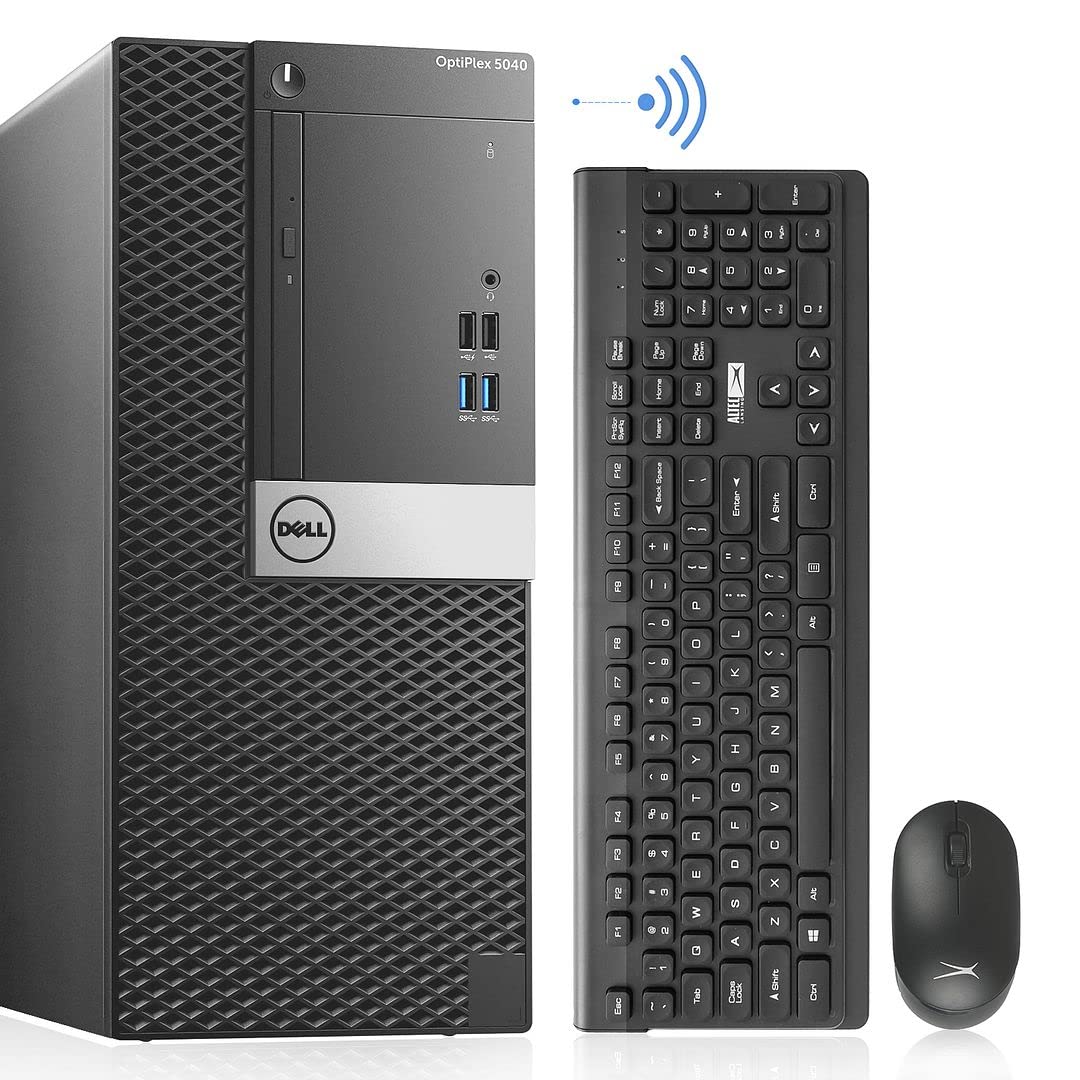 Refurbished Dell OptiPlex 5040 Tower Desktop PC - Intel Core i5-6500, 16GB RAM, 1TB NVMe SSD + 1TB HDD, Windows 10 Pro, WiFi AC8260, Triple Monitor HDMI Support with Wireless Keyboard & Mouse (Renewed) - Perfect for Home Office, Business Workstations & Gaming Setups