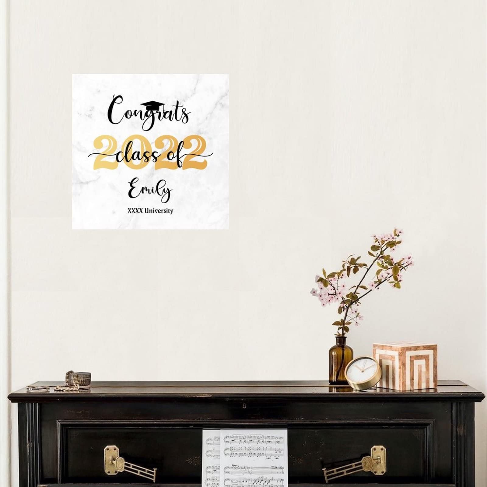 Class of 2022 Graduation Wall Decals - DIY Vinyl Wall Stickers with Inspirational Quotes for Home, Nursery & Party Decor - Perfect for Graduation Celebrations & Photo Backdrops