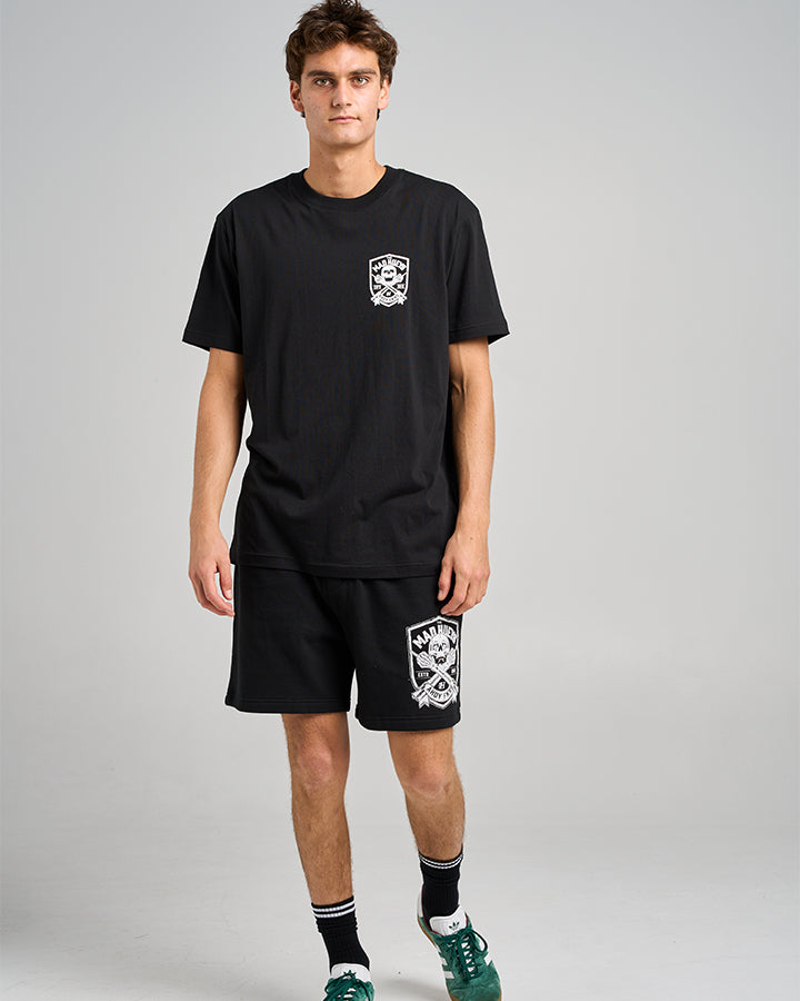 The Mad Hueys AHOY FKRS SHIELD Short Sleeve T-Shirt | Men's Graphic Tee for Surfing, Beach & Casual Wear