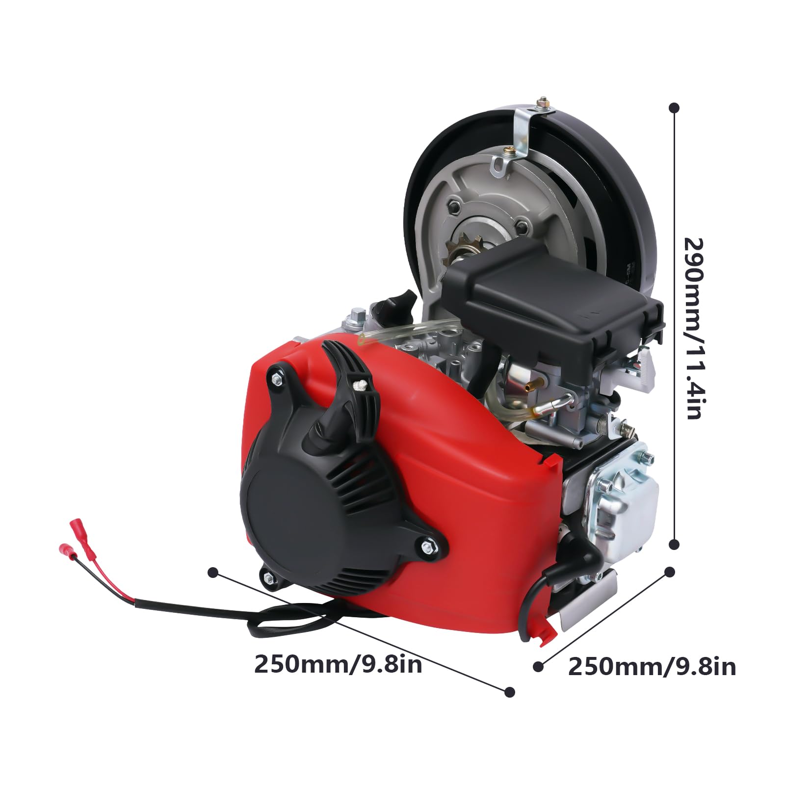 49CC 4-Stroke Bicycle Engine Kit - Single Cylinder Air-Cooled Gas Motor for 26