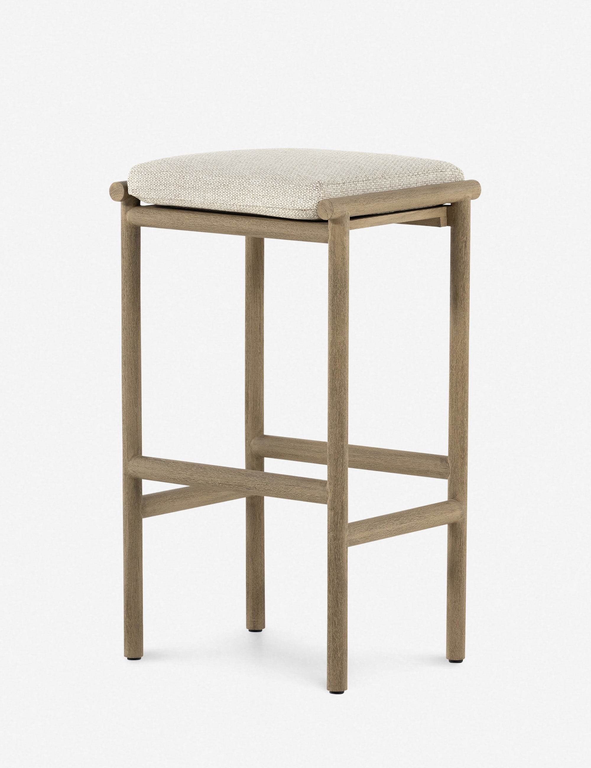 Avan Indoor Outdoor Bar Stool - Adjustable Height Counter Stool for Kitchen Island, Patio & Dining - Rustic Wood & Metal Barstool Set of 2 - Perfect for Home, Cafe & Restaurant Decor