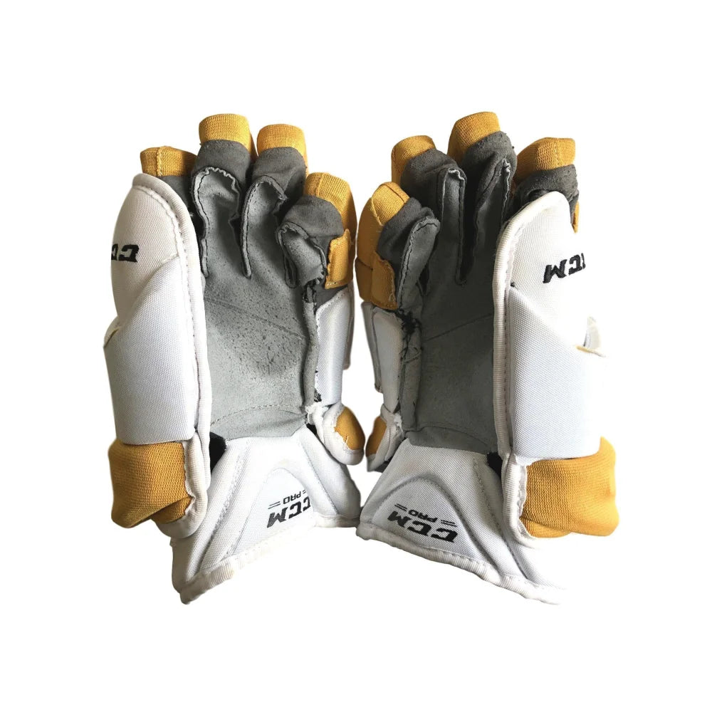 Jonathan Marchessault Autographed Game-Used Vegas Golden Knights Hockey Gloves with JSA COA - Perfect for NHL Collectors, Fans & Memorabilia Displays