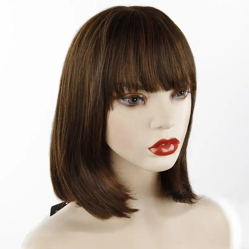 Heat Resistant Synthetic Coral Bob Wig for Women - Perfect for Cosplay, Halloween, and Daily Fashion Styling