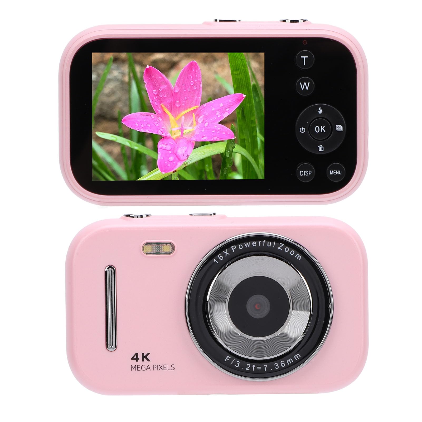 16X Zoom Kids Digital Camera, 48MP 4K Video with 20 Filters - Perfect for Travel & Gifts