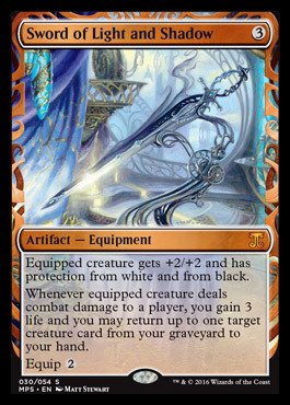 Magic The Gathering Sword of Light and Shadow (030/054) - Masterpiece Series Kaladesh & Aether Revolt Inventions - Foil MTG Card for Collectors and Competitive Play